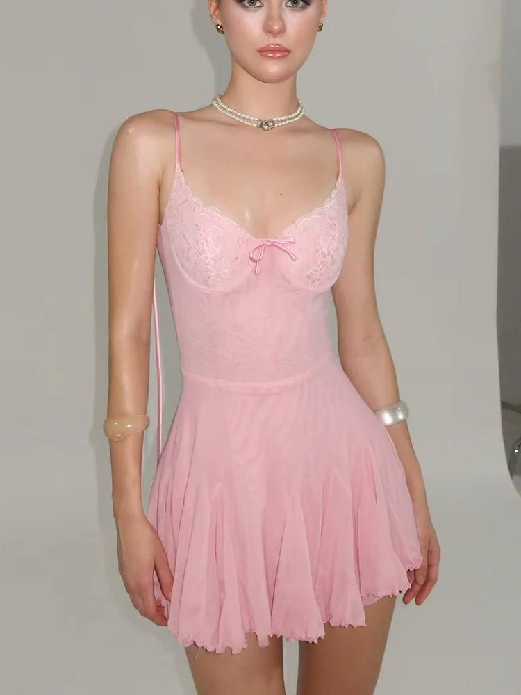 Coquette Backless Mini Dress