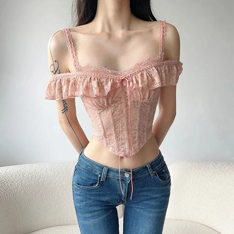 Coquette Lace Crop Top - Litlookz Studio