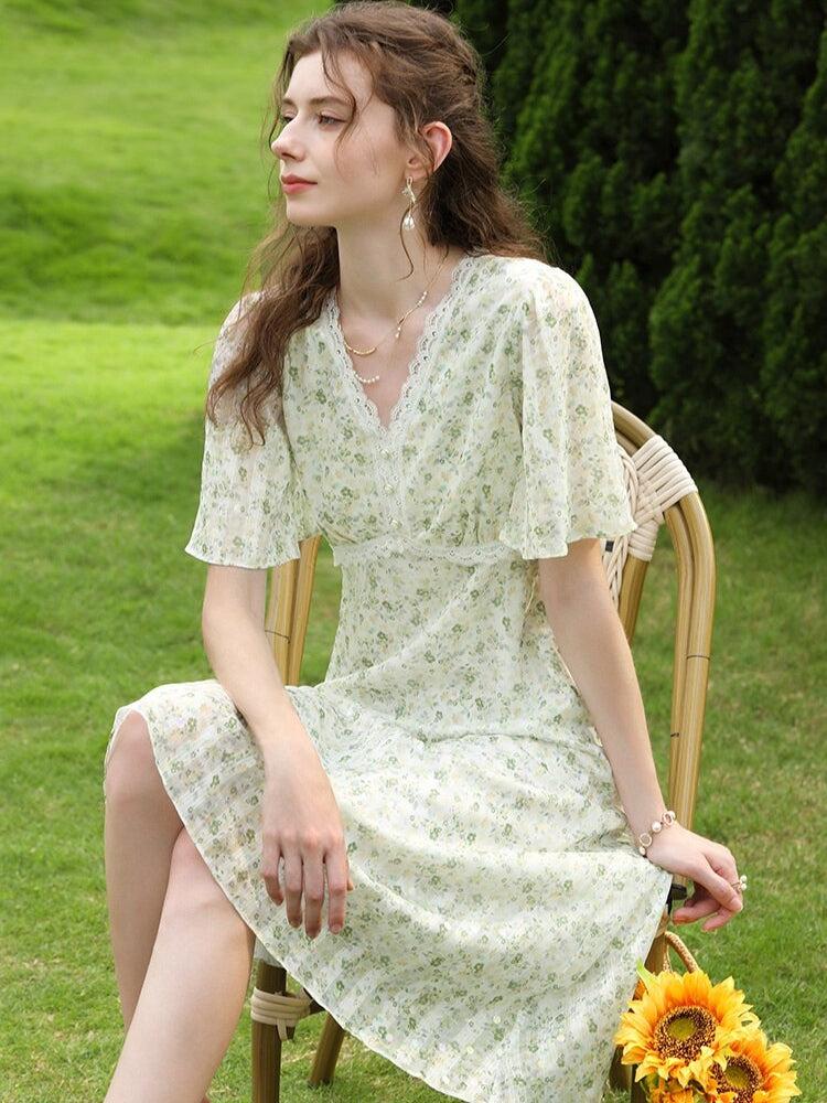 Cottagecore Floral Midi Dress - Litlookz Studio Cottagecore Floral Midi Dress - Litlookz Studio