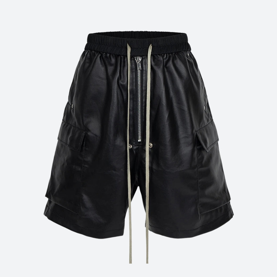 フェイクレザーボクサーショーツ / Faux Leather Boxer Shorts レザー