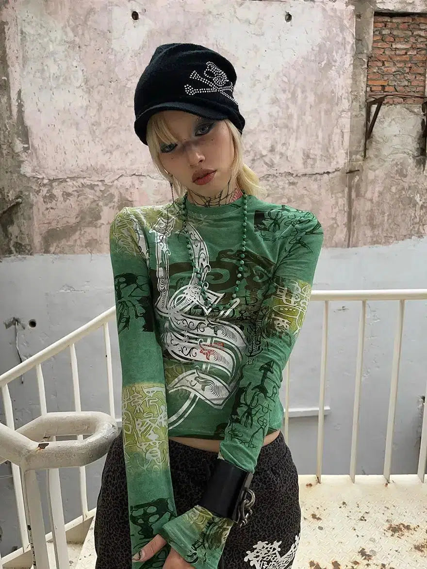 Fairy Grunge Print Top - Litlookz Studio Fairy Grunge Print Top - Litlookz Studio