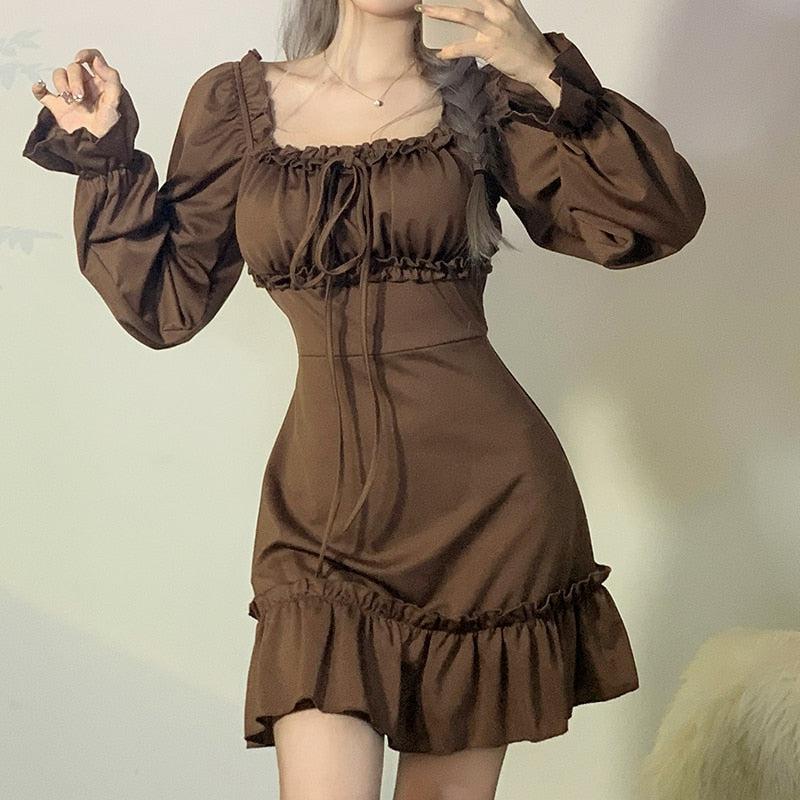 Fairy Grunge Ruffled Mini Dress - Litlookz Studio Fairy Grunge Ruffled Mini Dress - Litlookz Studio