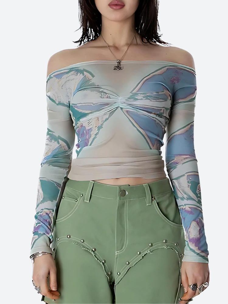 Fairycore Butterfly Mesh Top Litlookz Studio