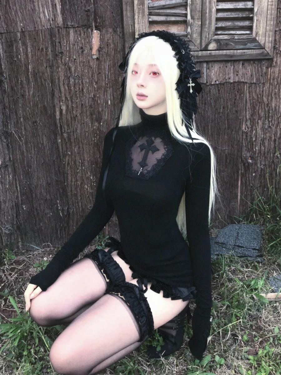 Goth Cross Top - Litlookz Studio
