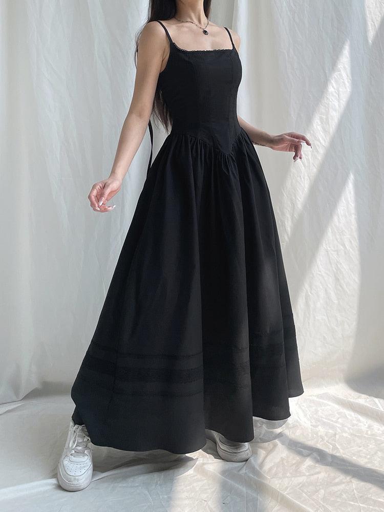 Goth Strap Maxi Dress - Litlookz Studio Goth Strap Maxi Dress - Litlookz Studio