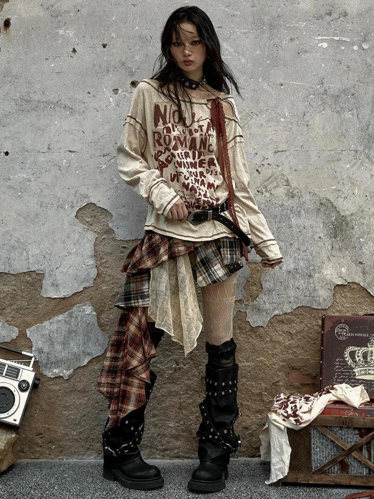 Indie Grunge Tops Grunge Cut Out Top Litlookz Studio