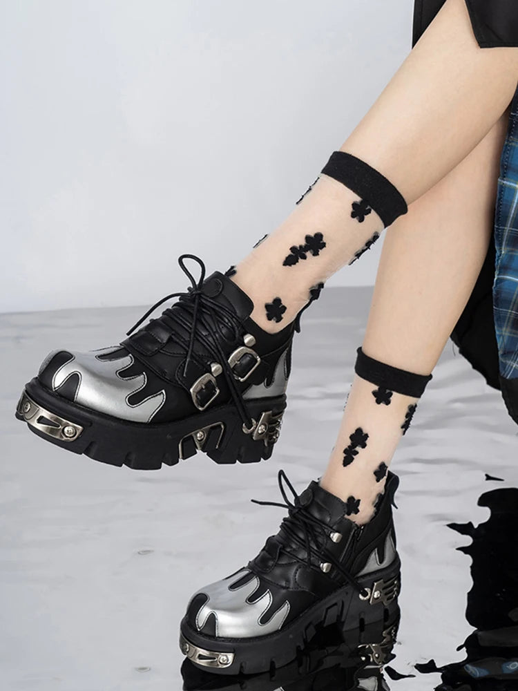 Flame top platform shoes