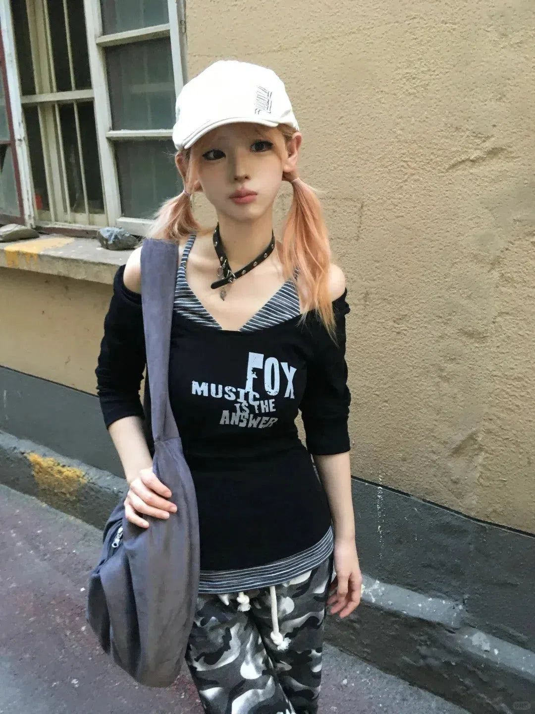 Grunge Layered Off Shoulder Top - Litlookz Studio Grunge Layered Off Shoulder Top - Litlookz Studio