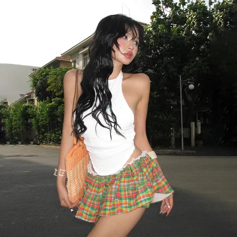 Mini Gonna Pantalone a Quadri Litlookz Studio