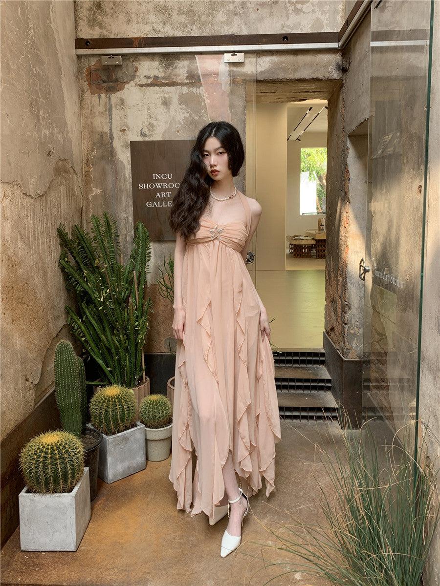 Pure Backless Chiffon Midi Dress - Litlookz Studio Pure Backless Chiffon Midi Dress - Litlookz Studio
