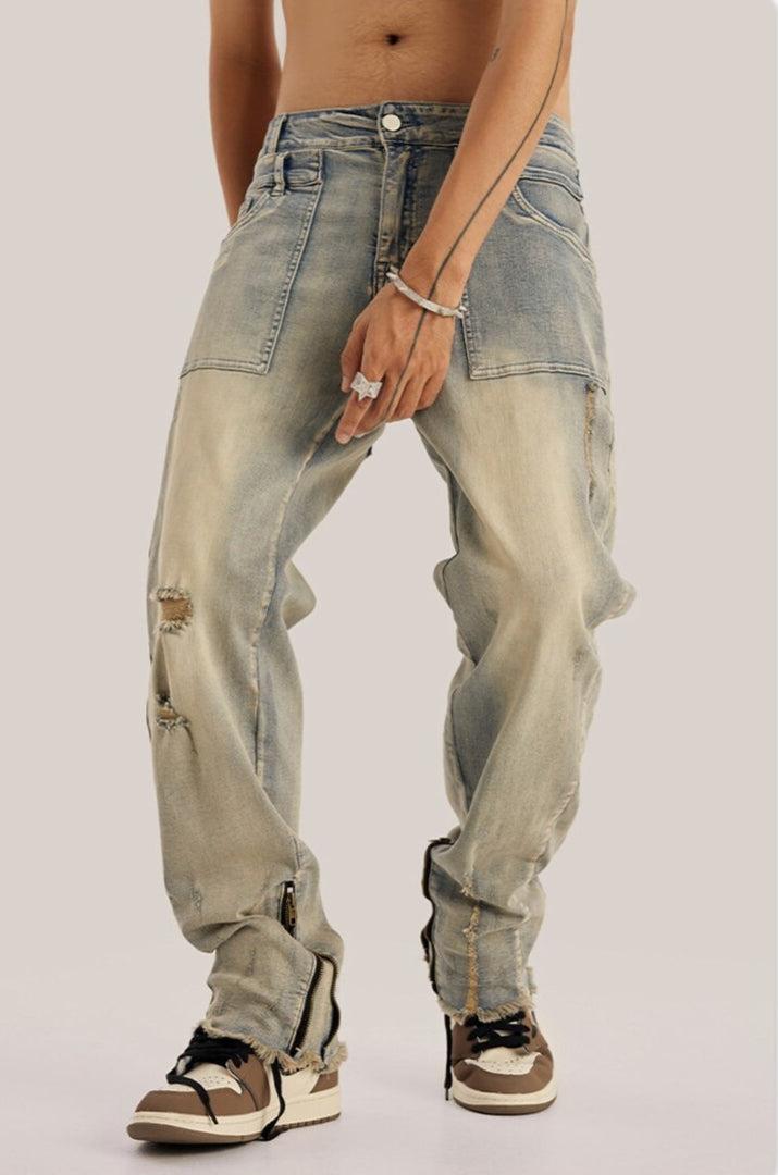 Jeans rotos ajustados deals