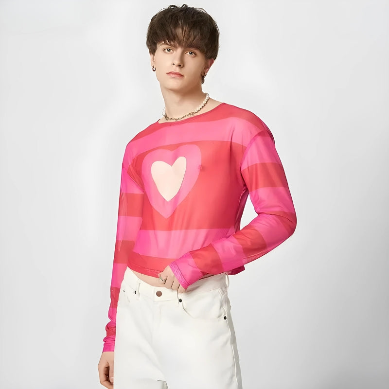 Soft Boy Heart Cut Out Crop Top Litlookz Studio