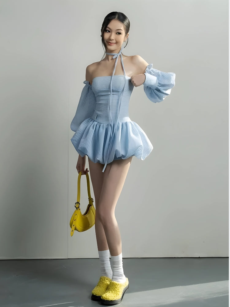 Strapless Bubble Mini Dress - Litlookz Studio Strapless Bubble Mini Dress - Litlookz Studio
