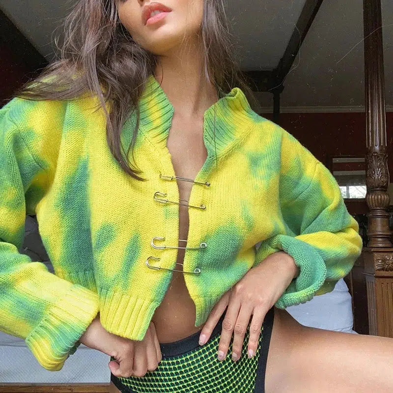 Tie dye cardigan sweater sale