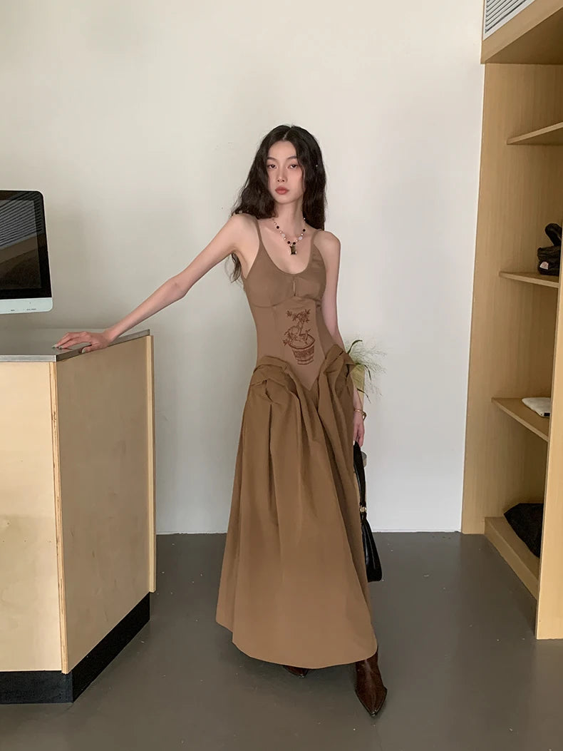 Vintage Corset Maxi Dress - Litlookz Studio Vintage Corset Maxi Dress - Litlookz Studio