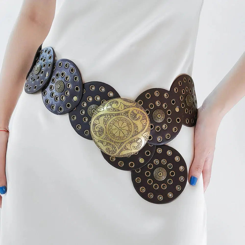 Floral Print Buckle Belt