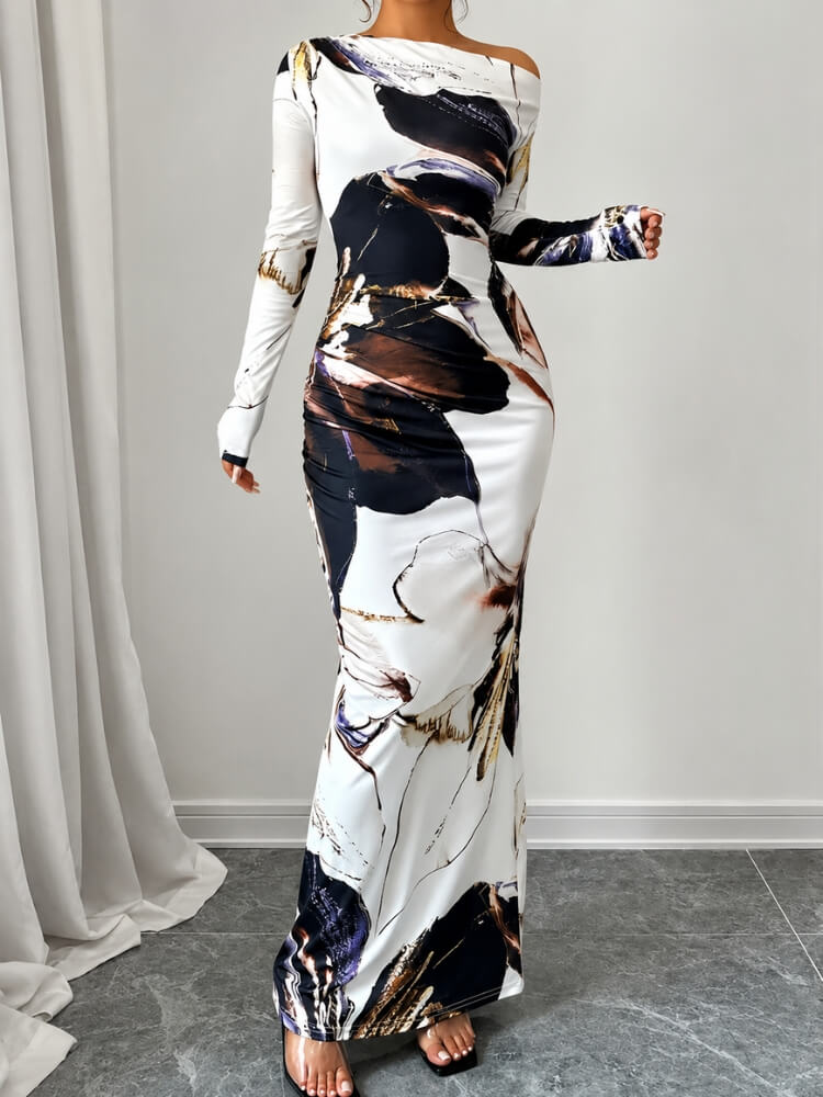 long sleeve floor length bodycon dress Women Sexy Bodycon Maxi Dress Long Sleeve Crewneck Fall Long Dress Ruched  Fishtail Dress Pure Color Cocktail Dresses (Black,S) at Amazon Women's  Clothing store