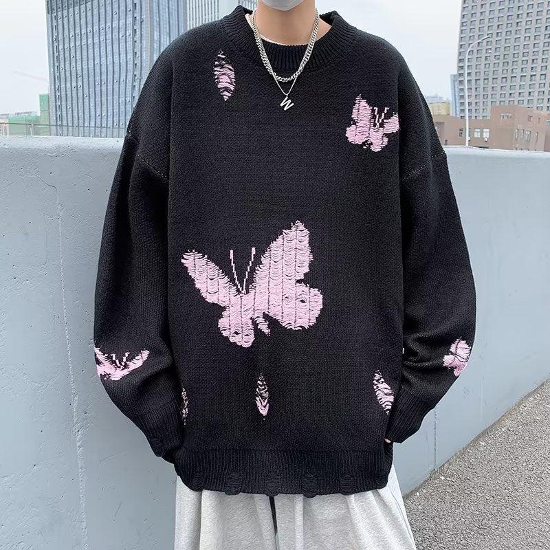 Y2K Butterfly Knitted Sweater - Litlookz Studio