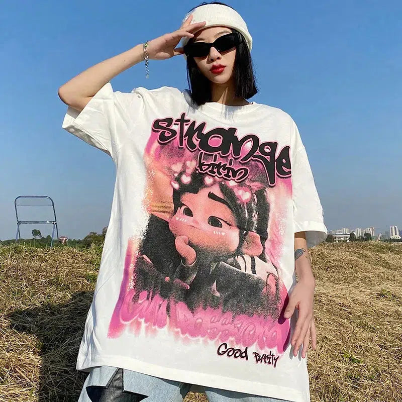 Y2K Graffiti Graphic Tee - Litlookz Studio