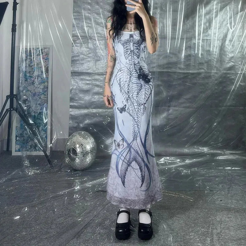long grunge dress Treasure Crystal Embellished Halter Neck Silk Gown – kalisa