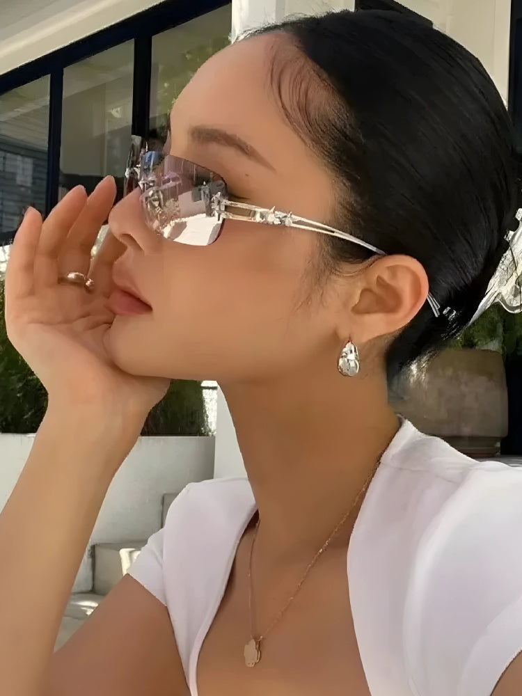 Y2K No Frame Sunglasses - Litlookz Studio
