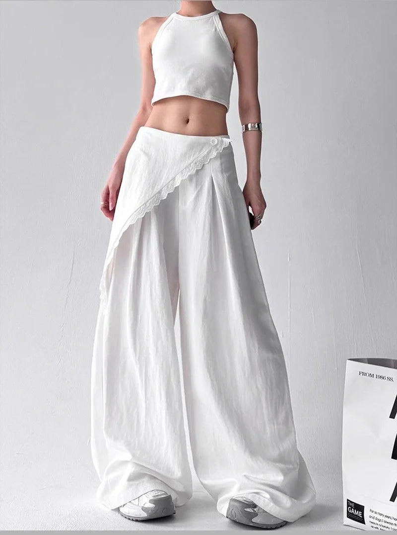 Y2K Overlay Wide Leg Pants - Litlookz Studio