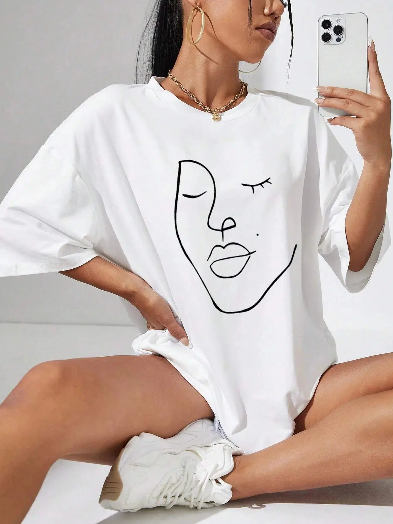 Abstract Woman Face Tee