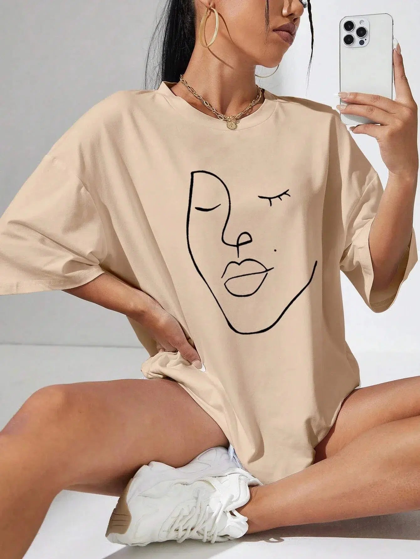 Abstract Woman Face Tee