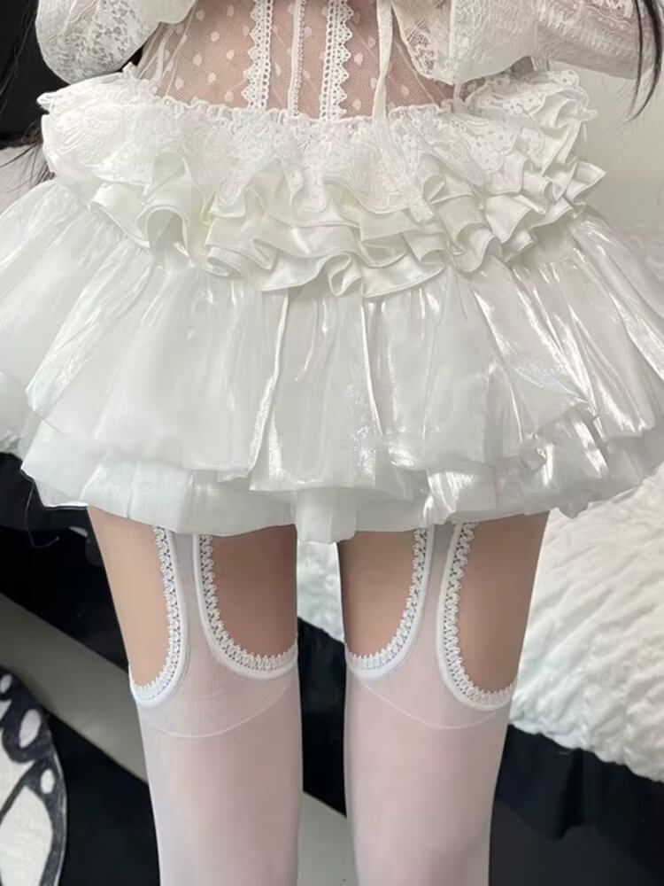 Angel Ruffle Mini Skirt
