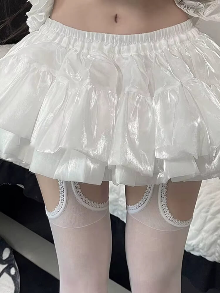 Angel Ruffle Mini Skirt