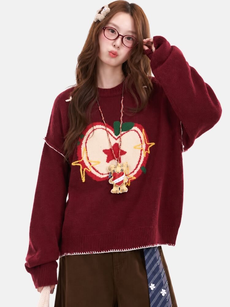 Apple Star Sweater