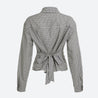 Back Tie Plaid Shirt