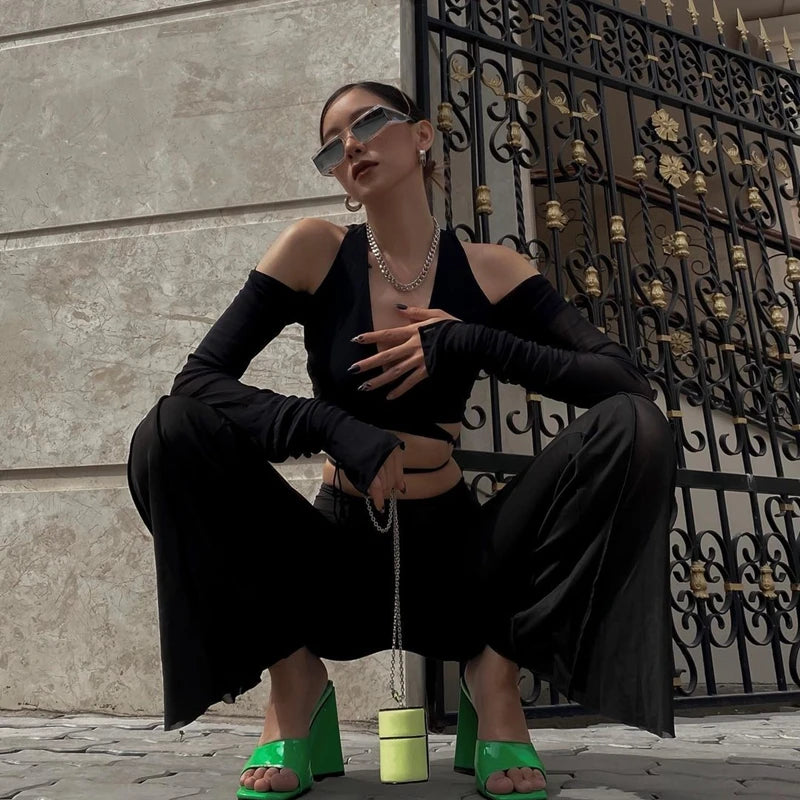 Baddie Cut-Out Wrap Top