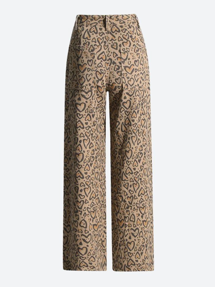 Baddie Leopard Embellished Cut Out Pants