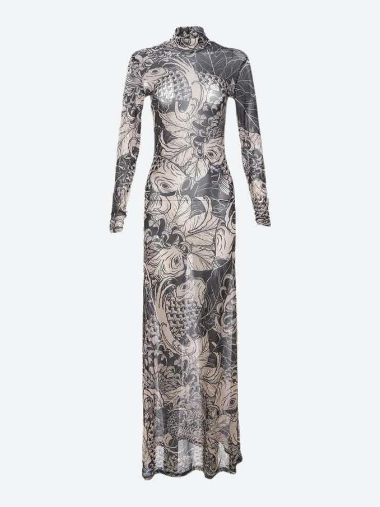 Baddie Tattoo Maxi Dress - Litlookz Studio Baddie Tattoo Maxi Dress - Litlookz Studio