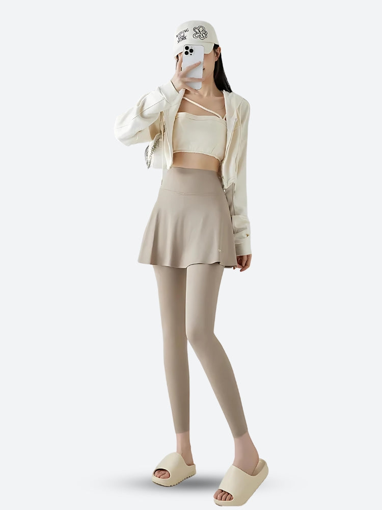 Basic Sport Leggings Mini Skirt