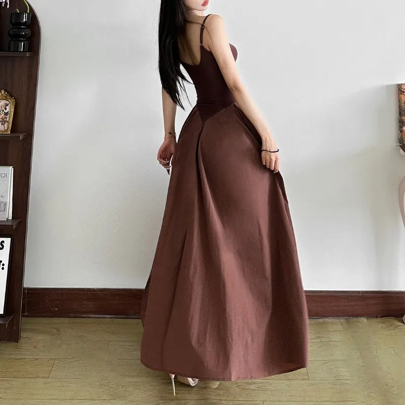 slim fit dress slacks Sydneys Closet SC7426 Stretch Satin Formal Long Dress Corset Simple Basque Waist Slit 16 / Red