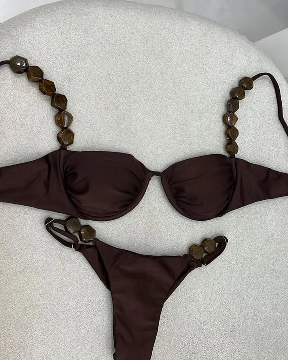 Beaded Strap Bikini Set
