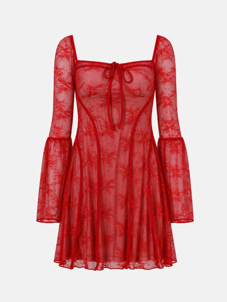 Bell Sleeve Mini Dress