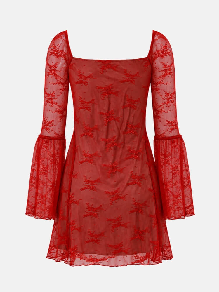 Bell Sleeve Mini Dress