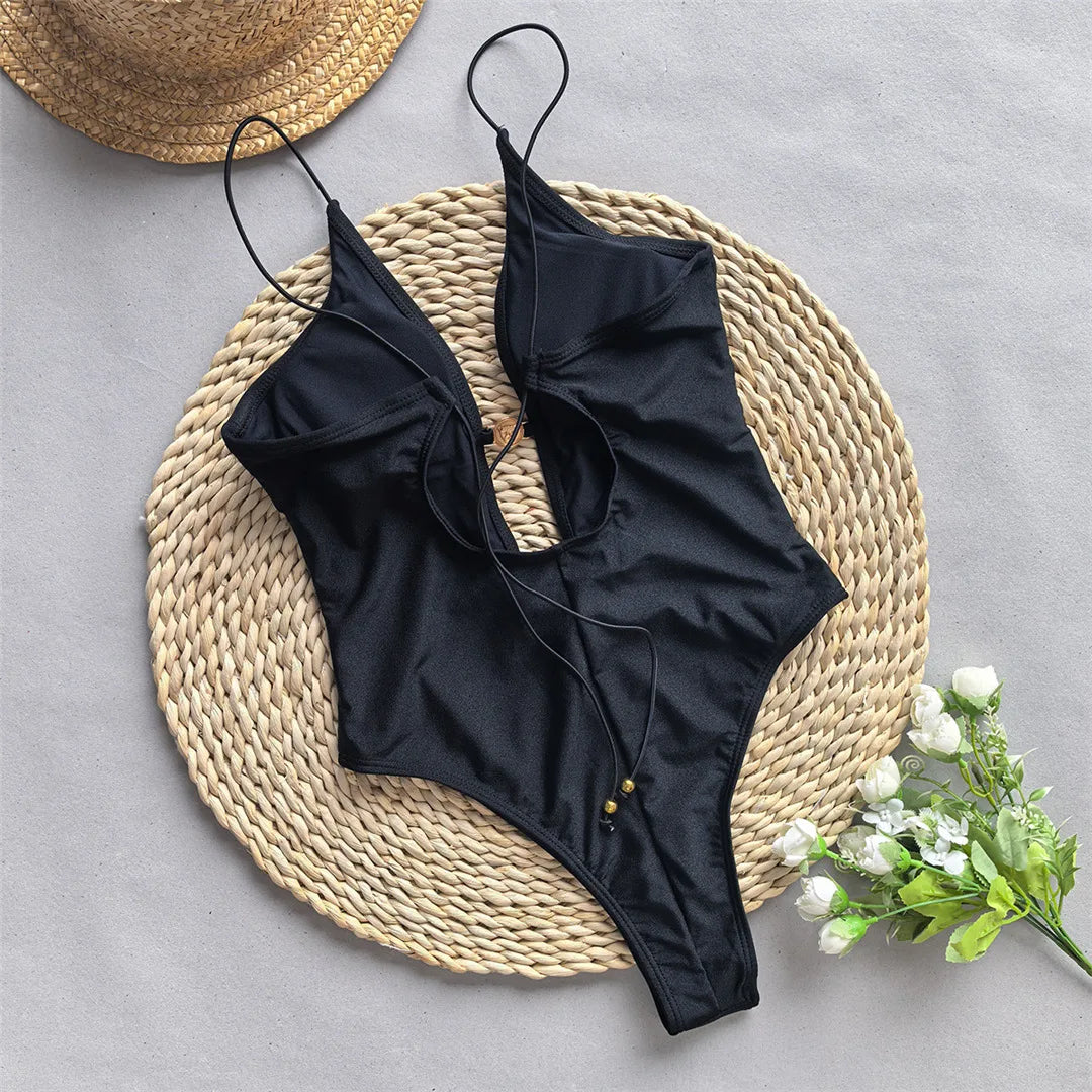 Black One Piece Swimsuit