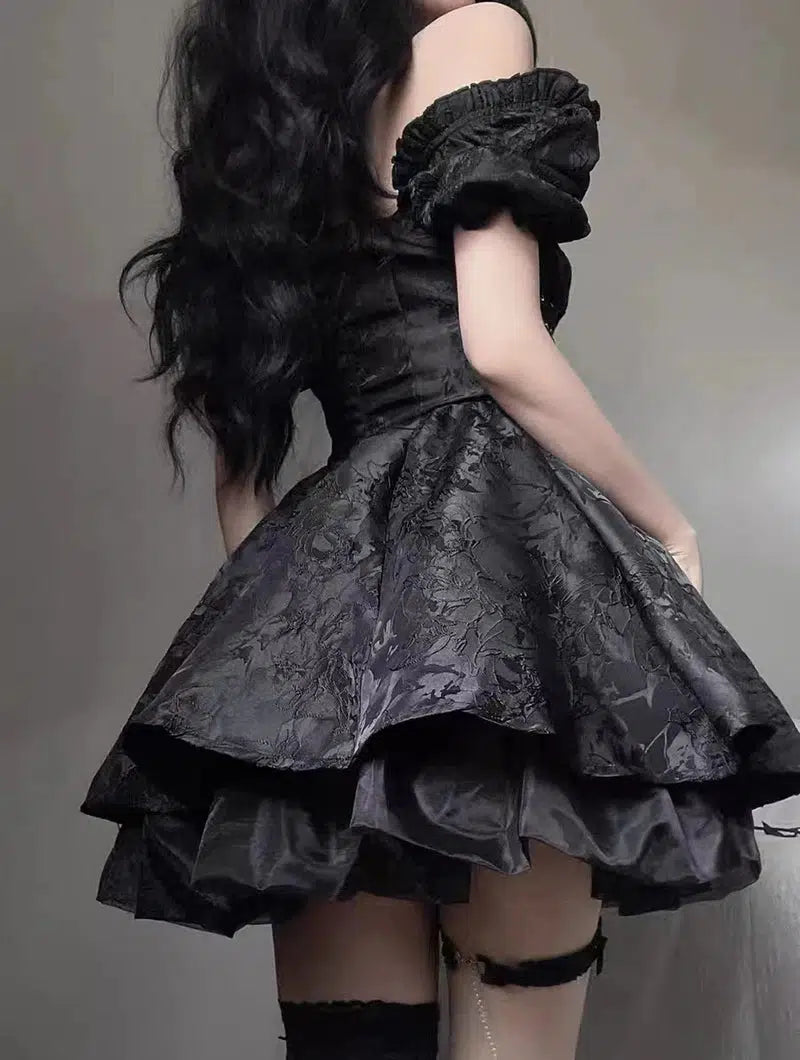 Black Princess Mini Dress - Litlookz Studio