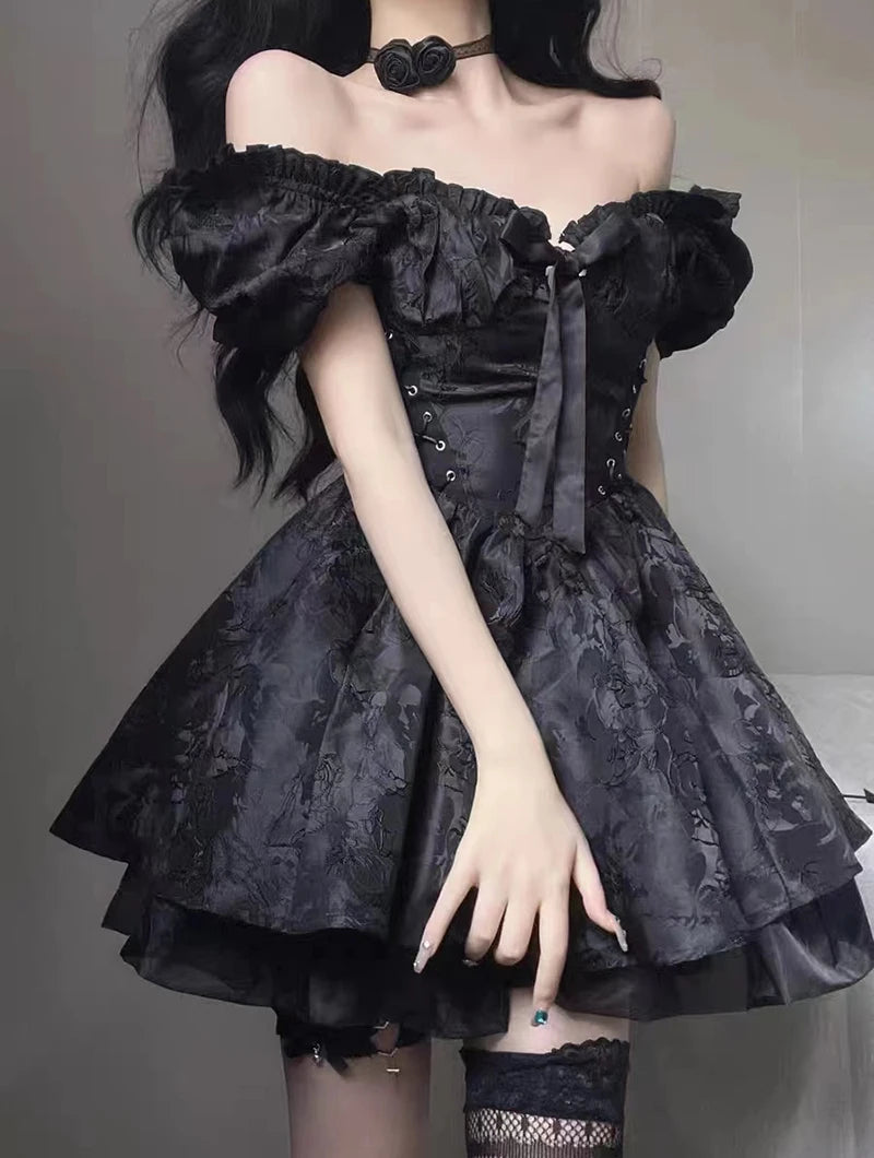 Black Princess Mini Dress - Litlookz Studio Black Princess Mini Dress - Litlookz Studio