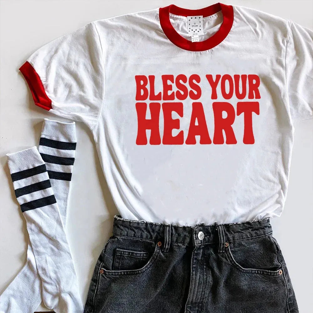 Bless Your Heart Ringer Tee