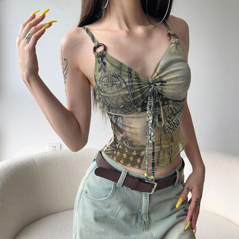 Bohemian Tie-Up Top