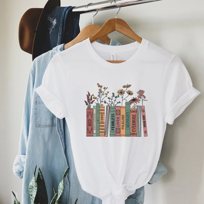 Books & Flowers Tee