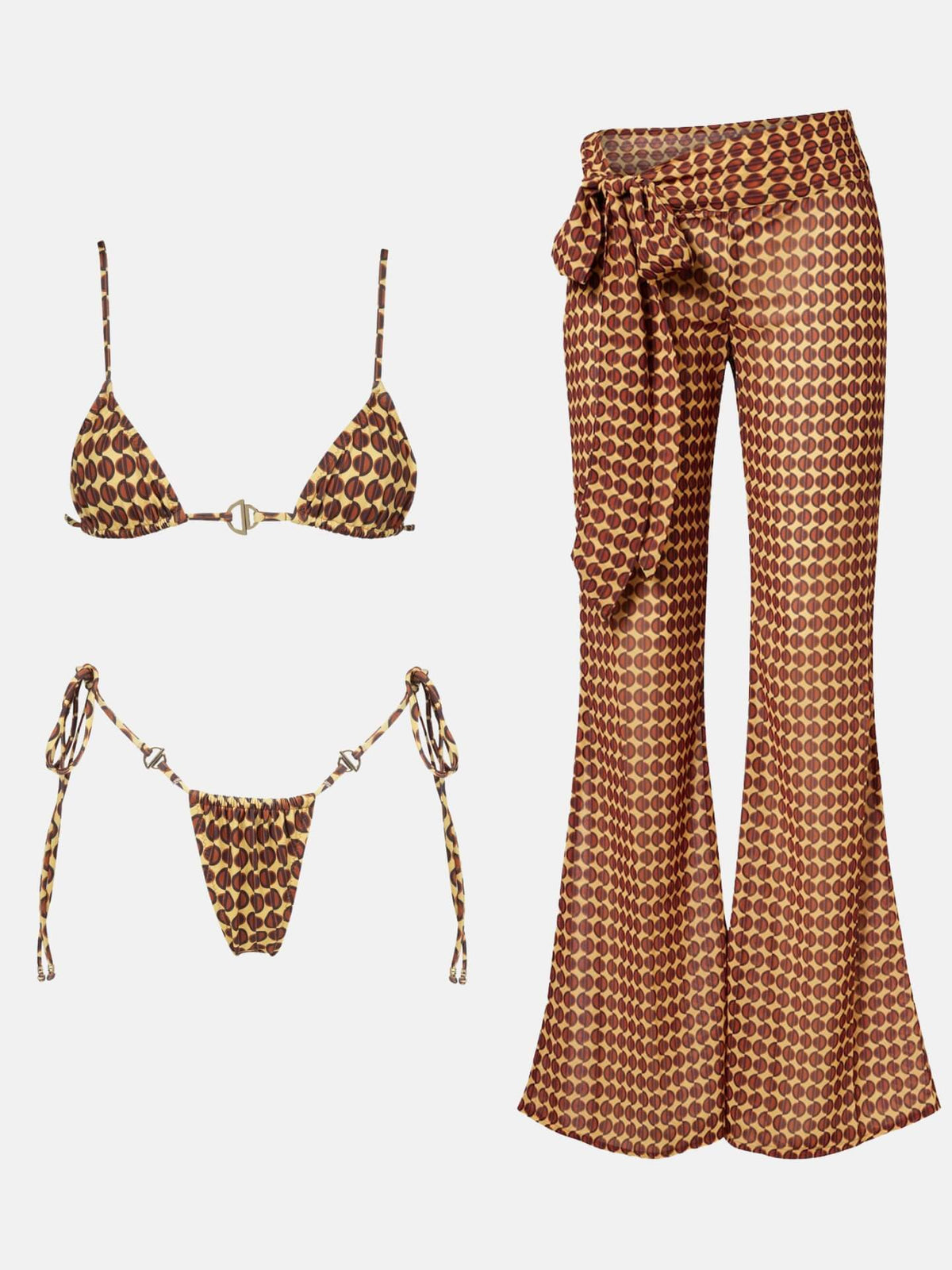 Brown Bikini Set