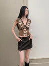 Butterfly V Neck Top