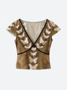 Butterfly V Neck Top