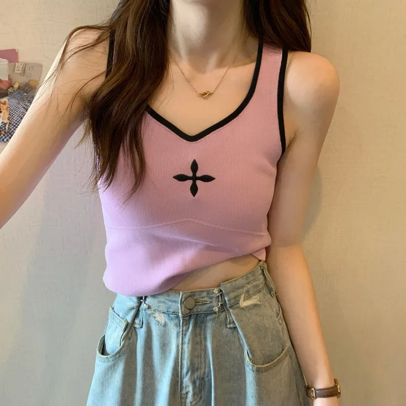 Casual Knitted Crop Top